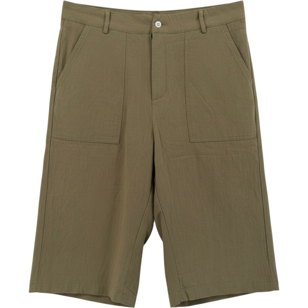 MISSLOOK Shorts Women's Medium Olive Green Cotton Culottes High Rise 493055#